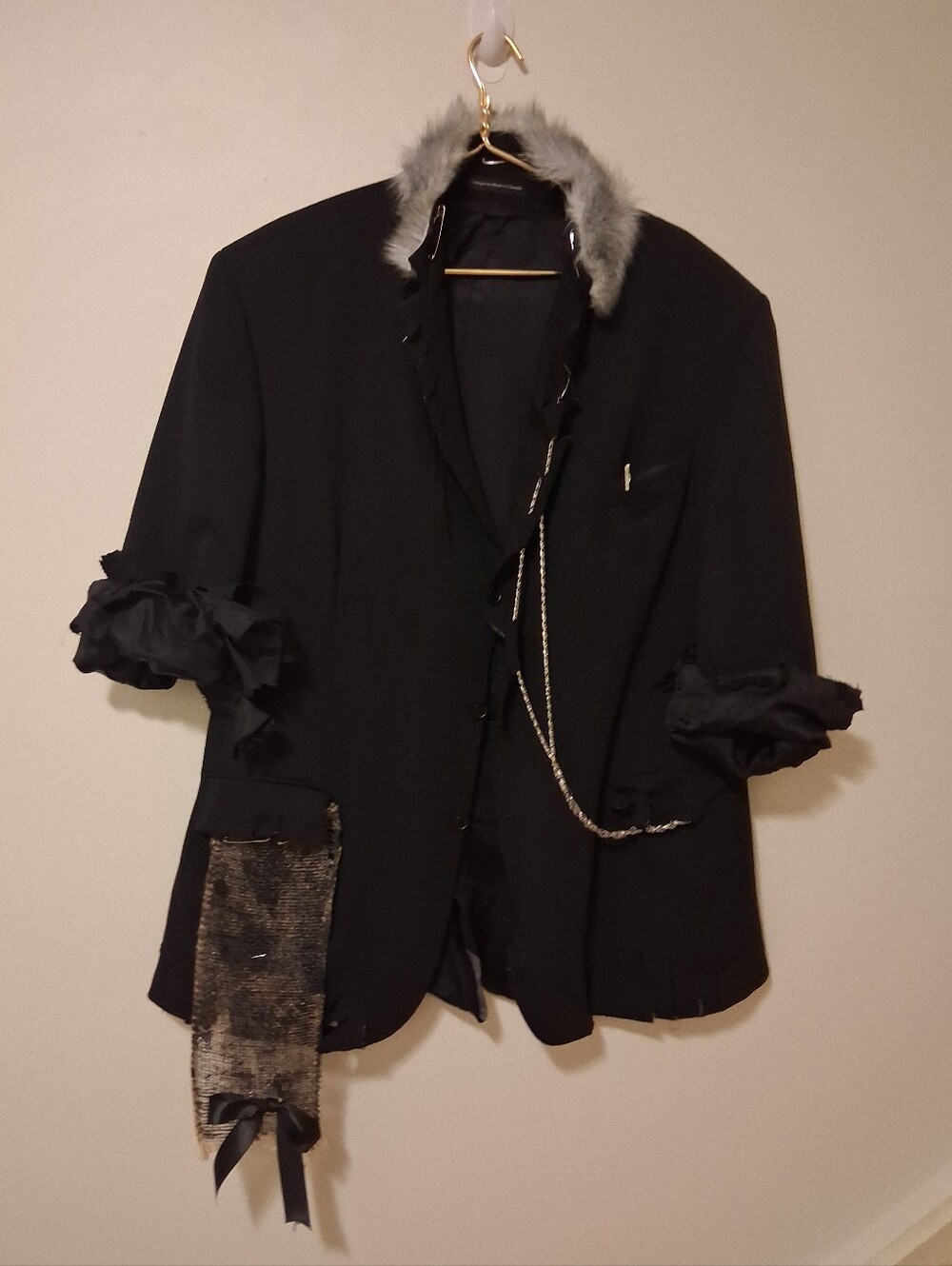 Custom Distressed Goth Lost Boys Black Blazer